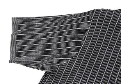COOHEM Black/White Stripe Knit Shirt Size M