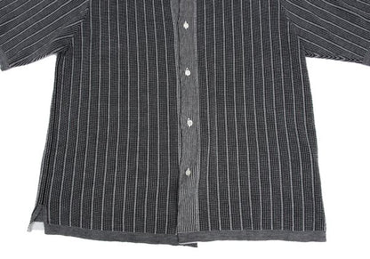 COOHEM Black/White Stripe Knit Shirt Size M