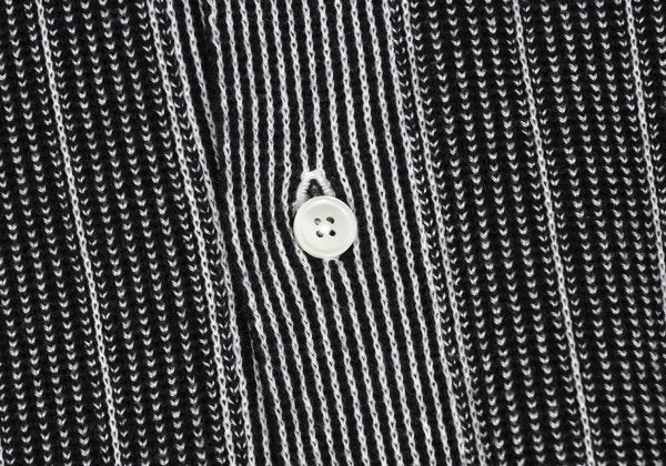 COOHEM Black/White Stripe Knit Shirt Size M