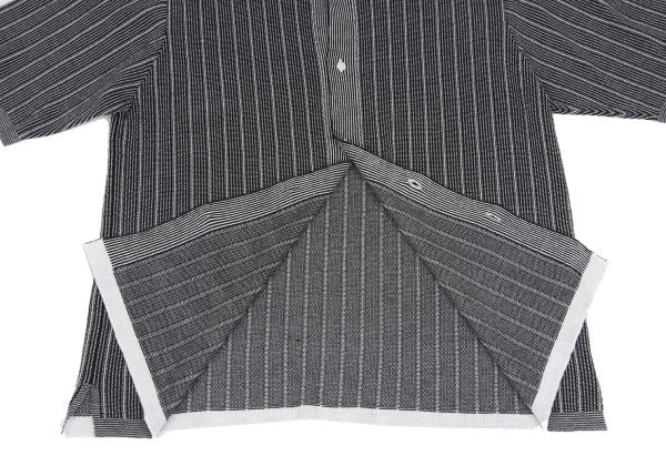 COOHEM Black/White Stripe Knit Shirt Size M