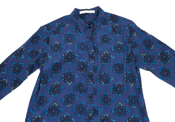 Tomorrowland SOULEIADO Ethnic Print Silk Shirt Blue Size 36