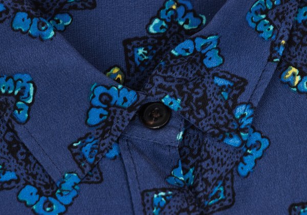 Tomorrowland SOULEIADO Ethnic Print Silk Shirt Blue Size 36