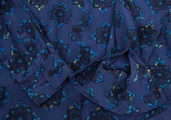 Tomorrowland SOULEIADO Ethnic Print Silk Shirt Blue Size 36