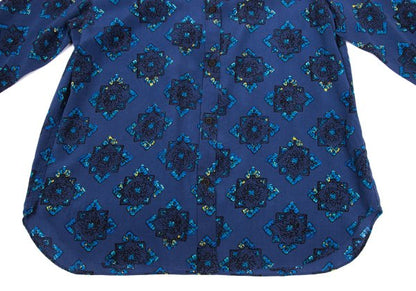 Tomorrowland SOULEIADO Ethnic Print Silk Shirt Blue Size 36