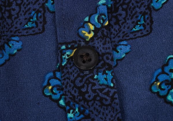 Tomorrowland SOULEIADO Ethnic Print Silk Shirt Blue Size 36