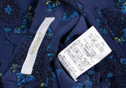 Tomorrowland SOULEIADO Ethnic Print Silk Shirt Blue Size 36
