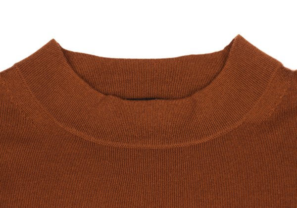 zucca Brown Wool Side Button Mock Neck Sweater Size M