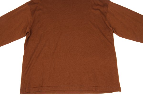 zucca Brown Wool Side Button Mock Neck Sweater Size M