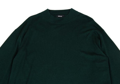 zucca Forest Green Wool Side Button Mock Neck Sweater Size M