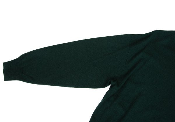 zucca Forest Green Wool Side Button Mock Neck Sweater Size M