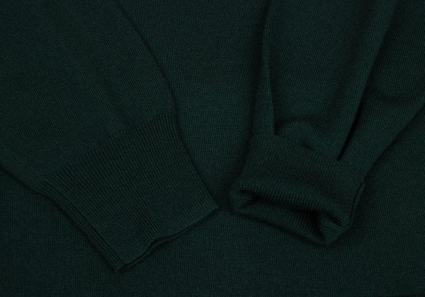 zucca Forest Green Wool Side Button Mock Neck Sweater Size M