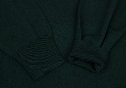 zucca Forest Green Wool Side Button Mock Neck Sweater Size M