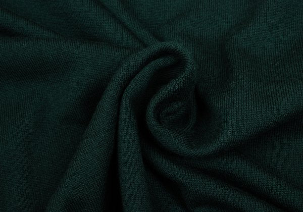 zucca Forest Green Wool Side Button Mock Neck Sweater Size M