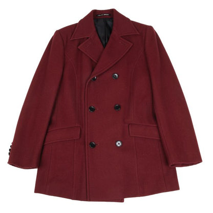 Jean Paul GAULTIER HOMME objet Wool P-Coat Bordeaux Size 46