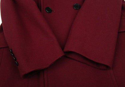 Jean Paul GAULTIER HOMME objet Wool P-Coat Bordeaux Size 46