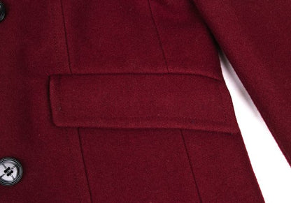 Jean Paul GAULTIER HOMME objet Wool P-Coat Bordeaux Size 46
