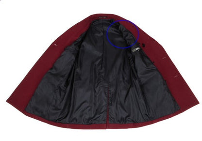 Jean Paul GAULTIER HOMME objet Wool P-Coat Bordeaux Size 46