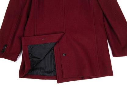 Jean Paul GAULTIER HOMME objet Wool P-Coat Bordeaux Size 46