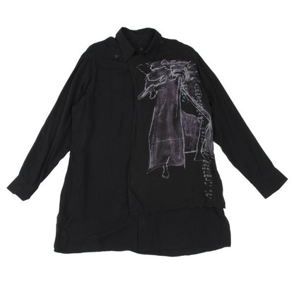 BLACK Scandal Yohji Yamamoto Message Shirt Black Size 2