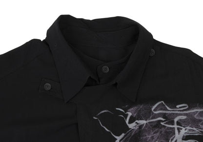 BLACK Scandal Yohji Yamamoto Message Shirt Black Size 2