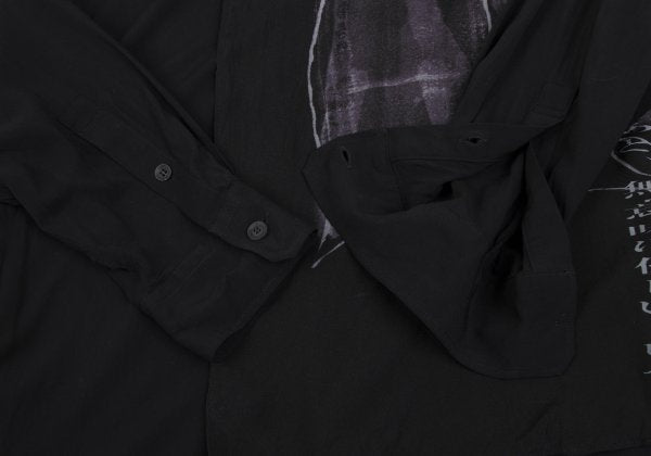 BLACK Scandal Yohji Yamamoto Message Shirt Black Size 2