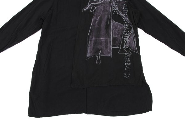 BLACK Scandal Yohji Yamamoto Message Shirt Black Size 2