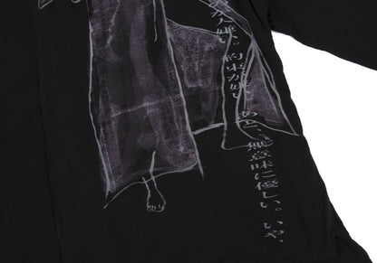 BLACK Scandal Yohji Yamamoto Message Shirt Black Size 2