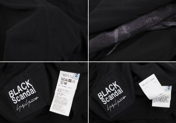 BLACK Scandal Yohji Yamamoto Message Shirt Black Size 2