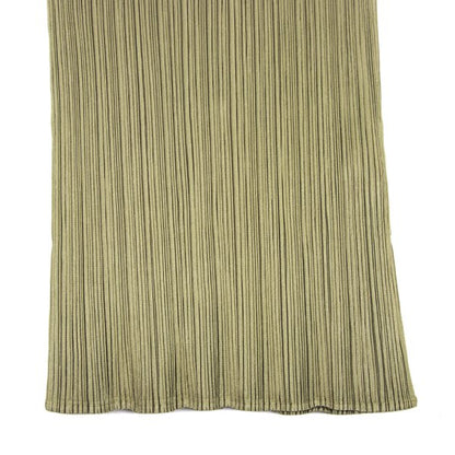 PLEATS PLEASE Pleated High Neck Long Sleeve Top Green Size 3