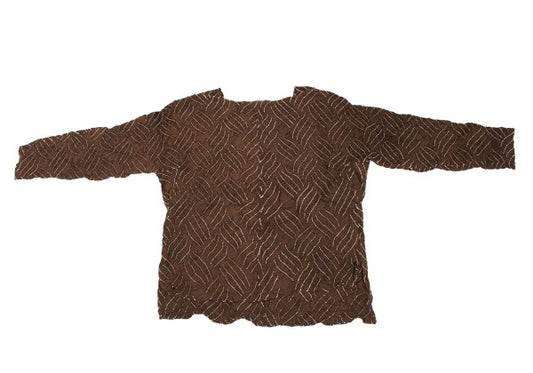 Issey Miyake ASHA BY MDS Shirred Design Sleeve Shirt Size M