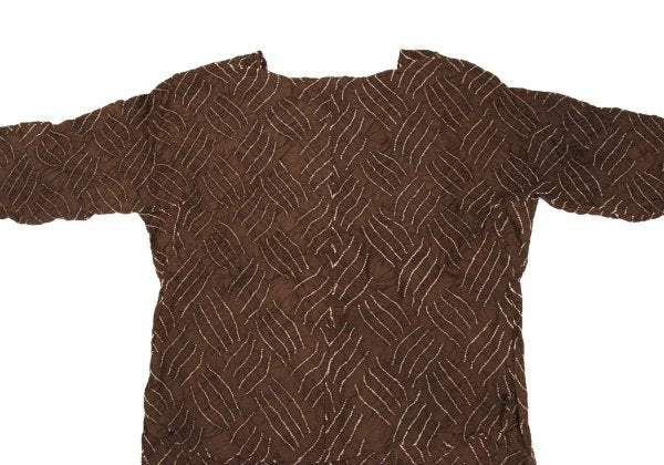 Issey Miyake ASHA BY MDS Shirred Design Sleeve Shirt Size M