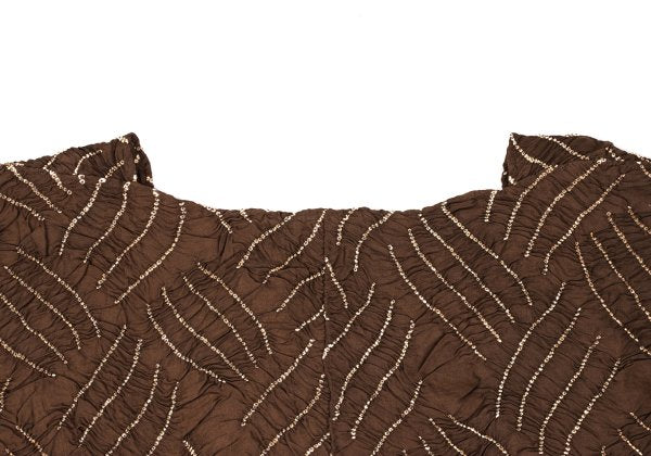 Issey Miyake ASHA BY MDS Shirred Design Sleeve Shirt Size M