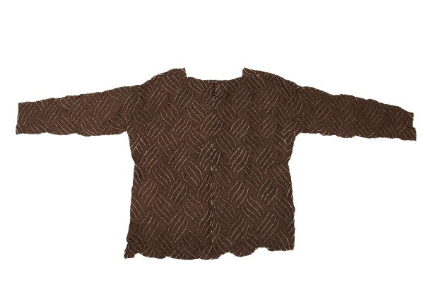Issey Miyake ASHA BY MDS Shirred Design Sleeve Shirt Size M