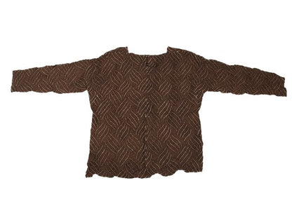 Issey Miyake ASHA BY MDS Shirred Design Sleeve Shirt Size M