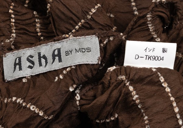 Issey Miyake ASHA BY MDS Shirred Design Sleeve Shirt Size M