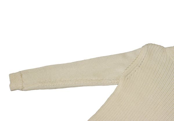 tricot COMME des GARCONS Mohair Rib Sweater Cream Size M