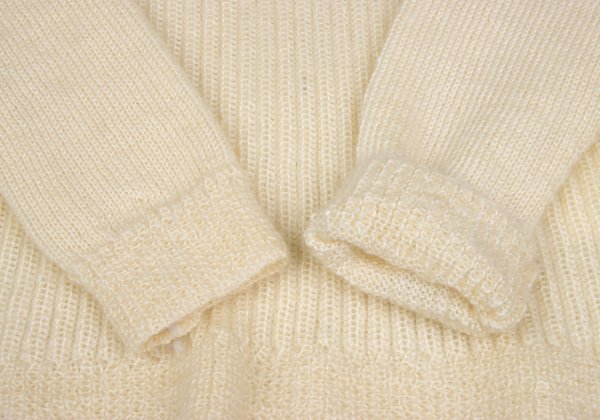 tricot COMME des GARCONS Mohair Rib Sweater Cream Size M