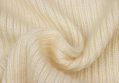 tricot COMME des GARCONS Mohair Rib Sweater Cream Size M
