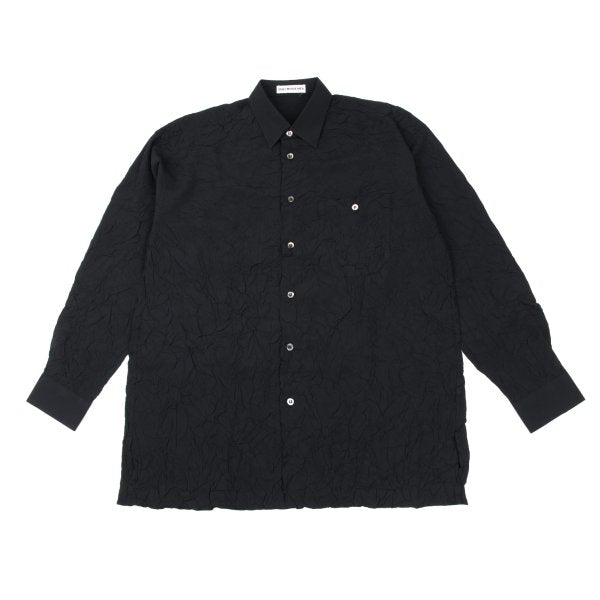 ISSEY MIYAKE MEN Polyester Crinkle Effect Shirt Black Size L