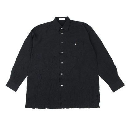 ISSEY MIYAKE MEN Polyester Crinkle Effect Shirt Black Size L