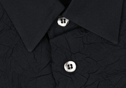 ISSEY MIYAKE MEN Polyester Crinkle Effect Shirt Black Size L