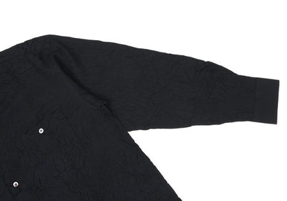 ISSEY MIYAKE MEN Polyester Crinkle Effect Shirt Black Size L
