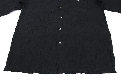 ISSEY MIYAKE MEN Polyester Crinkle Effect Shirt Black Size L