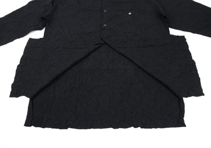 ISSEY MIYAKE MEN Polyester Crinkle Effect Shirt Black Size L