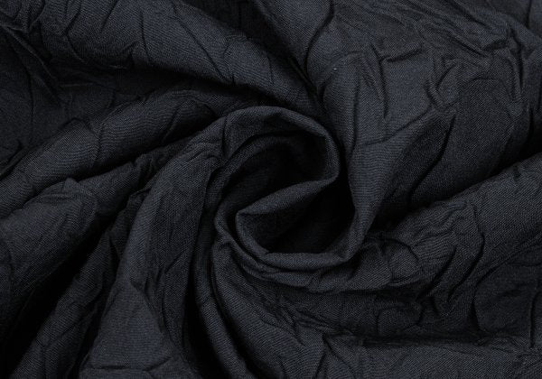ISSEY MIYAKE MEN Polyester Crinkle Effect Shirt Black Size L