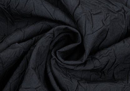 ISSEY MIYAKE MEN Polyester Crinkle Effect Shirt Black Size L