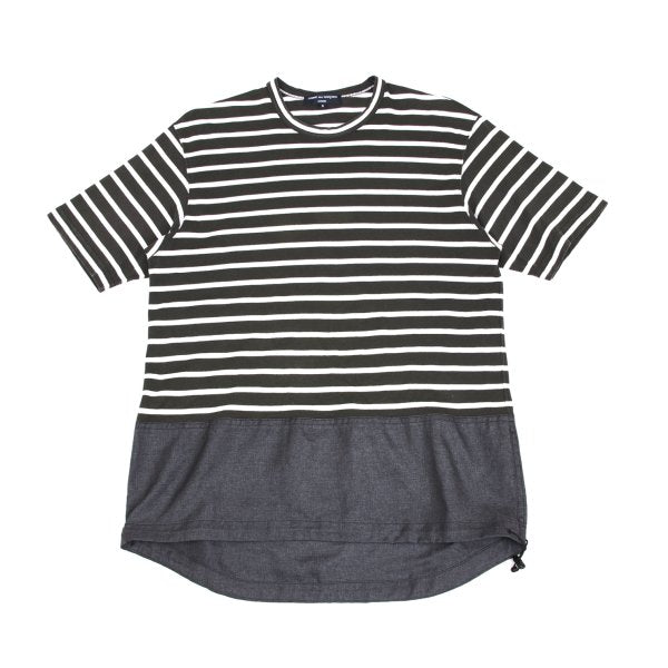 COMME des GARCONS HOMME Border T-Shirt Drawstring Hem Size S