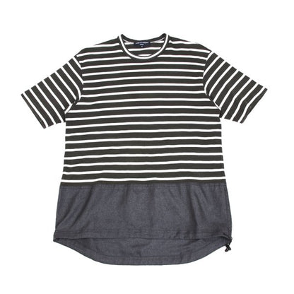 COMME des GARCONS HOMME Border T-Shirt Drawstring Hem Size S