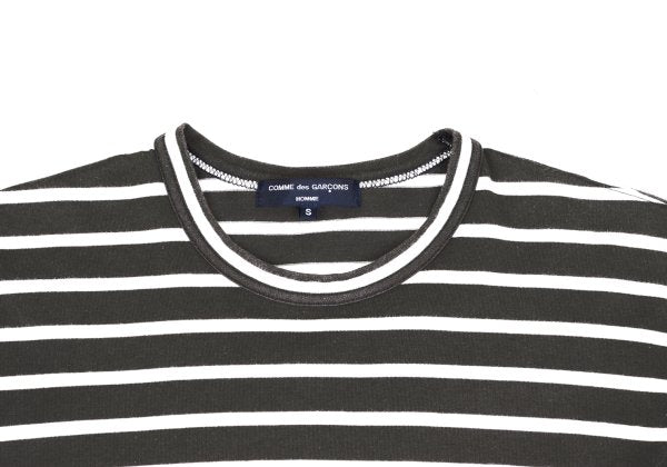 COMME des GARCONS HOMME Border T-Shirt Drawstring Hem Size S