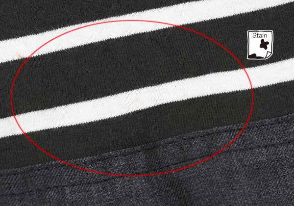 COMME des GARCONS HOMME Border T-Shirt Drawstring Hem Size S